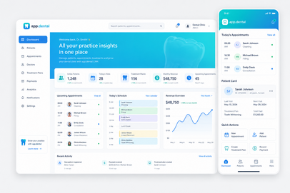 Скриншот app.dental — SaaS CRM для стоматологий